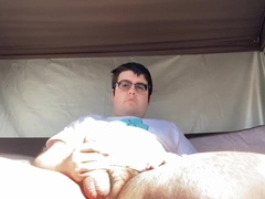 Hairy Man Loving the Sun