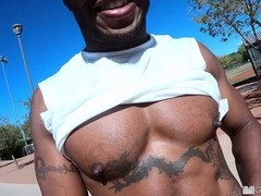 MENPOV Jake Waters gets drenched in sweat while handling a throbbing cock