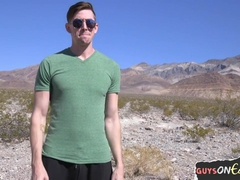 Strung Up boy edged and taunted outdoors