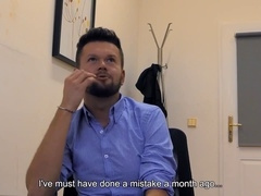 Rene Is shy At very first But He guzzles His Employer's Cock When He Shows Him Some Cash -BigStr