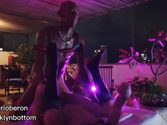 Yuri Oberon feat. BrooklynBttmXXX part 1 - hooded leather unshaved fetish