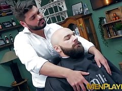 Bearded buff businessmen have intense anal pounding