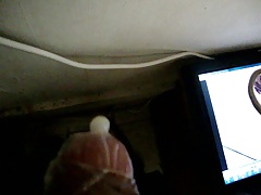 jerking off to hot babe with condoms