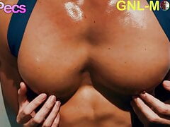 Hot Muscle Asian guy getting nipple played pec adoration