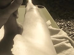 2nd time naked sunbathing in garden.