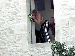 Bear suck and smell foot of the bottom