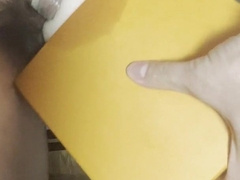 Petite jizz-shotgun milking with oversize rubber on masculine solo