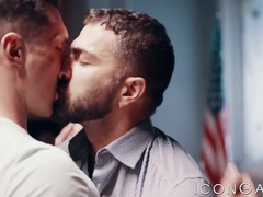 ICON QUEER - Twunk Tristan Hunter facialized after hard-core doggystle drill