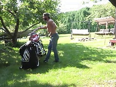 Sexy Zack Lemec Solo Outdoor Jerk On Motorcycle
