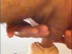 Fleshlight Joy: Dude Plays with Fuck-a-thon Fucktoy on Web cam