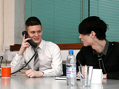 Young twinks turn job interview into something more intimate