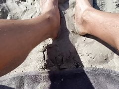 Nude Beach naked feet and cock