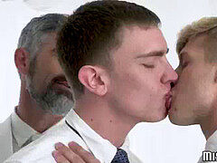 Mormon twink creampied by elder beefy instructor in threesome