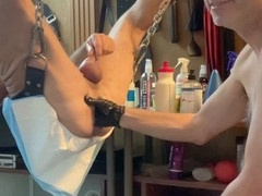 When hubby joins in for some anal action! Fire281 gives a good pounding with ToppedToys DeepSpace and his fist
