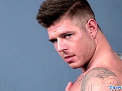 torn gym guy draining his thick muscle