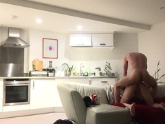 RISKY POKE ON BED WITH 8" MAN-MEAT WHILE PARENTS ASLEEP