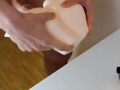 Twink Plays With His Sex Toy and Cums Hard