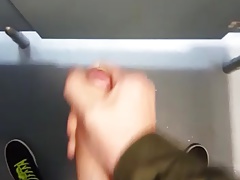 Guy cumming in public