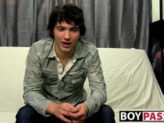 Twink Josh Bensan interviewed then wanked his dick