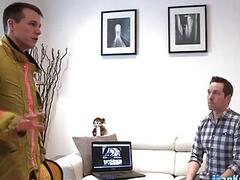 Handsome Firefighter Wanking and Jizzing