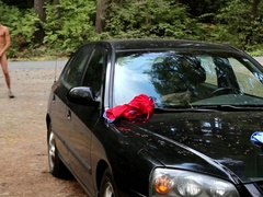 Public roadside almost caught