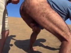 Bareback Outdoor Adventure With A Stranger On A Dune