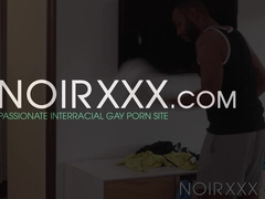 Two roommates Mason Lear and August Alexander succumb to hardcore fuck