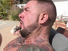 DylanLucas Muscle Bear Neighbor Parent Caught me in his Pool