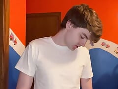 Sneaking Into My Step-brother's Room and Cumming on His Underwear