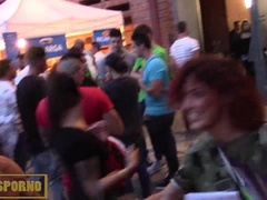 Homos pulverizing and sucking in public