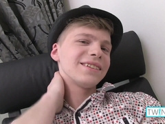 Lovely Ash-Blonde James T Faps And Yells Until He Spunks!