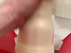 Masturbation dans mon bain en collant