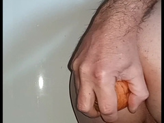 Culo Showing and being Opened by an Additional Hefty Carrot