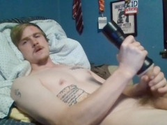 Unboxing my brand-new masturbator for my massive schlong!! Exploded many loads, massive cumshots on camera