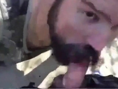 Daddy gives a facial in the woods 8