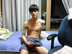 nice asian boy jerking