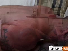 Nick Milani lets out a pleasurable moan as one of his wildest dreams come true