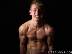 Jan Rocek flexing and impressive with his crazy body, too