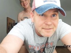 Gay Friend with Huge big dick fuck me again  Bareback creampie. Dexterxxl