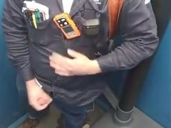 Worker Bear Jerks Off & Cum in Porty Potty at Work 2