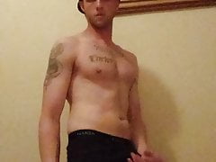 Jonathanphoenix takes it off and strokes cock