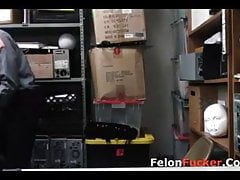 Security office: latin thief enjoys getting fucked & sucking