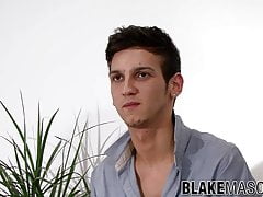 Slender british gay Keiran Cooper interviewed before solo