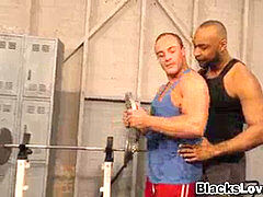 dark-hued man plows guys butthole