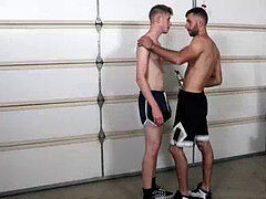 senior step-brother Helps 18yo brother Body Build