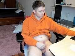 Stud Jerks Uncut Cock