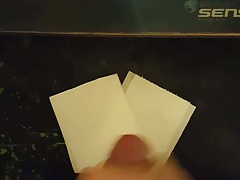 Twink cums onto his desk