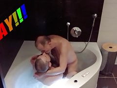 In the bath