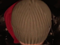 Deepthroating a humungous shaft and drinking gay-for-pay studs stranger's spunk.