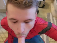 Spidey Deepthroats Your Pecker